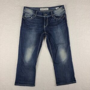 Buckle Jeans‎ Womens 29 Blue Dakota 21 Crop Cuff Albee Dark Wash BKE Denim *